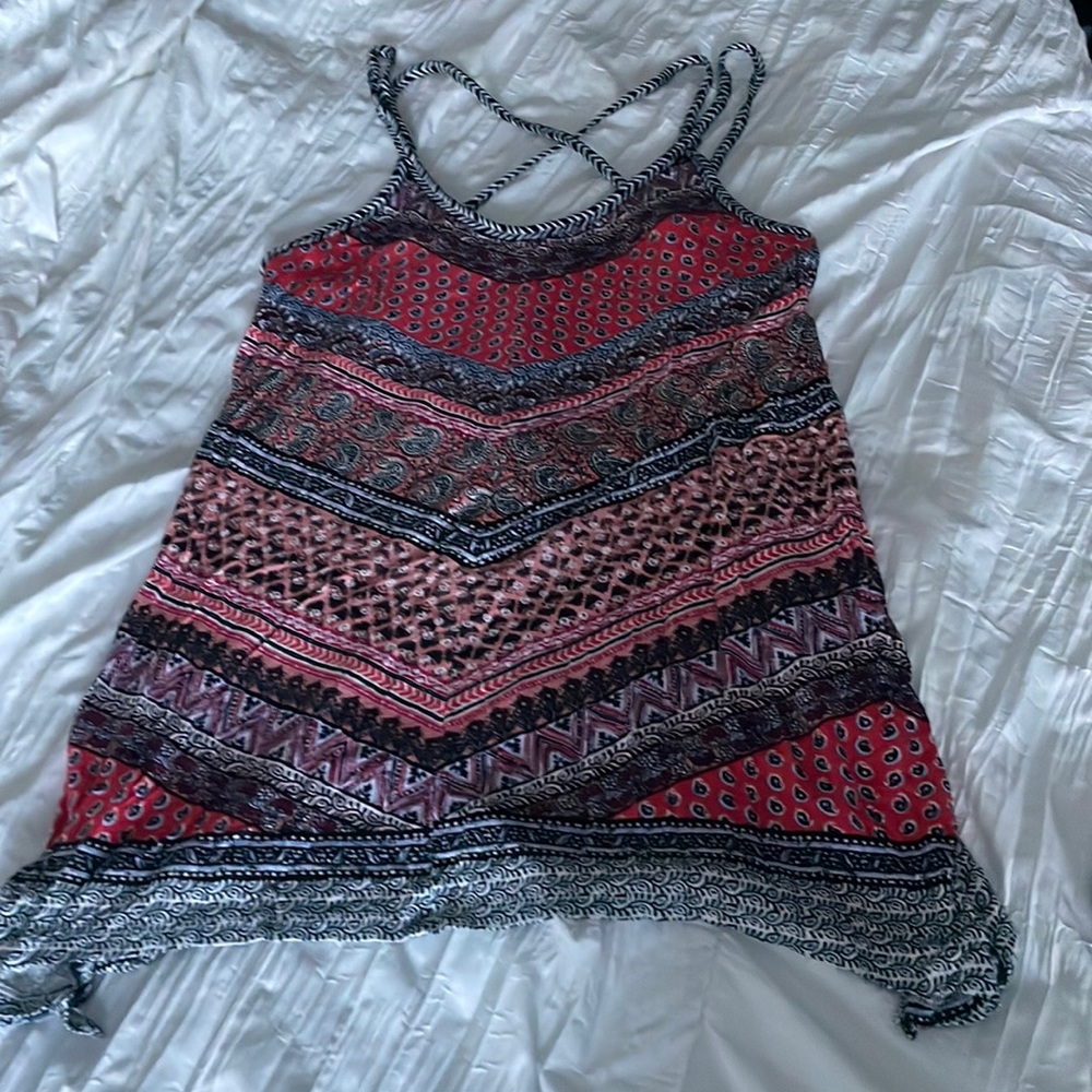 Women’s pink boho tank top